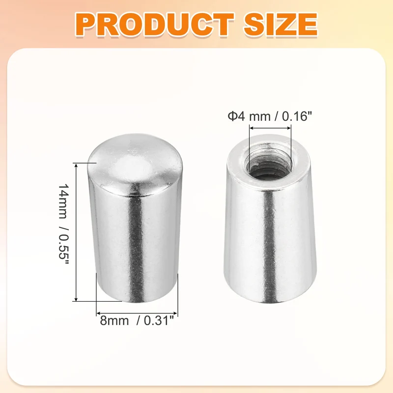 3 Way Guitar Toggle Switch Tip M4 Brass Threaded Silver