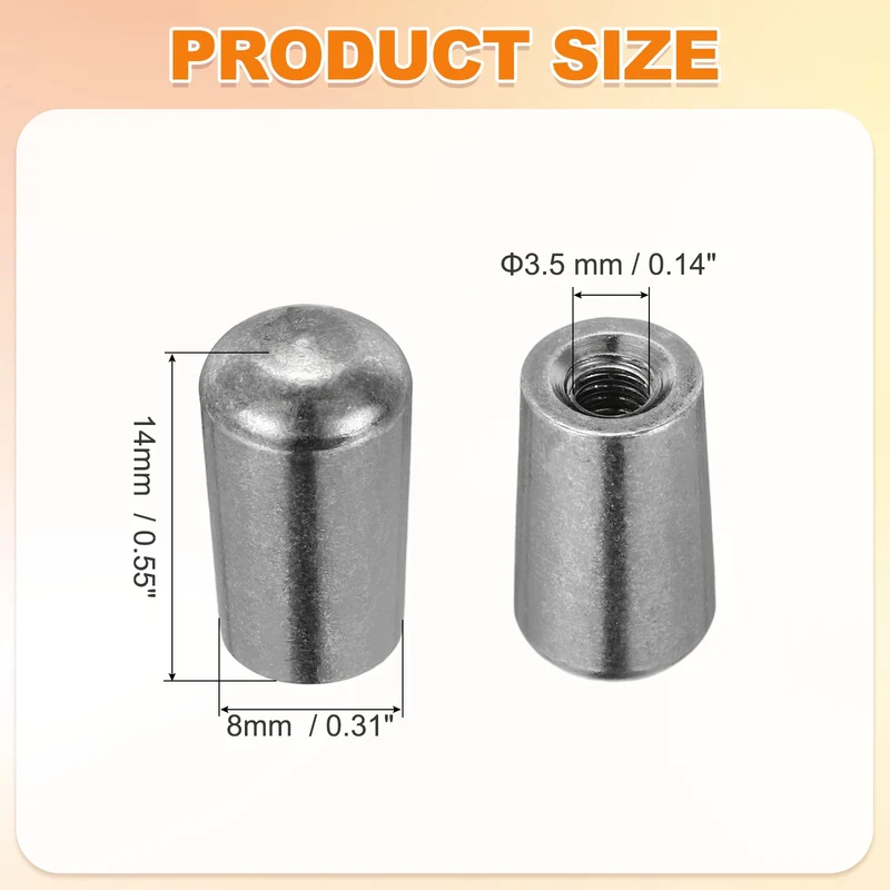 3 Way Guitar Toggle Switch Tip M3.5 Brass Threaded Matte Black