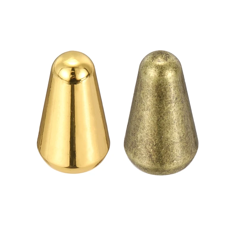 Guitar Toggle Switch Tip 3/5 Way Brass Cross Slot Gold/Bronze 2Pcs