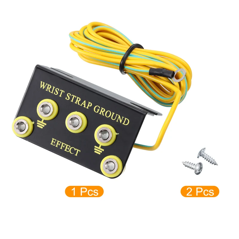 ESD Anti Static Grounding Socket L Shaped ESD Ground Socket Connector 5 Hole for Wrist Strap Grounding