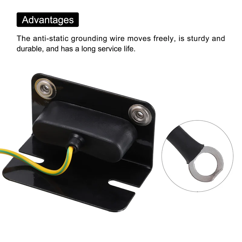 ESD Anti Static Grounding Socket L Shaped ESD Ground Socket Connector 2 Hole for Wrist Strap Grounding