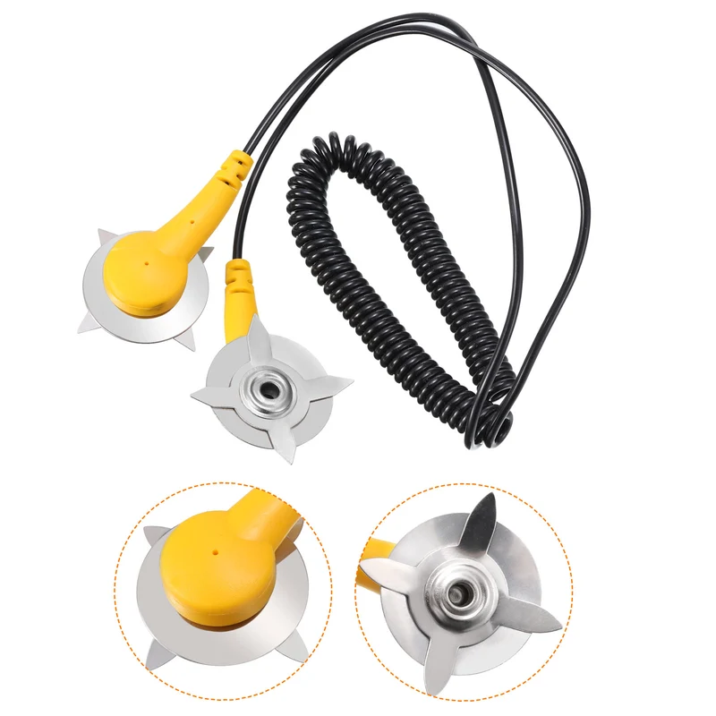 ESD Grounding Socket L-Shaped ESD Cable Ground Socket for Wrist Strap Grounding