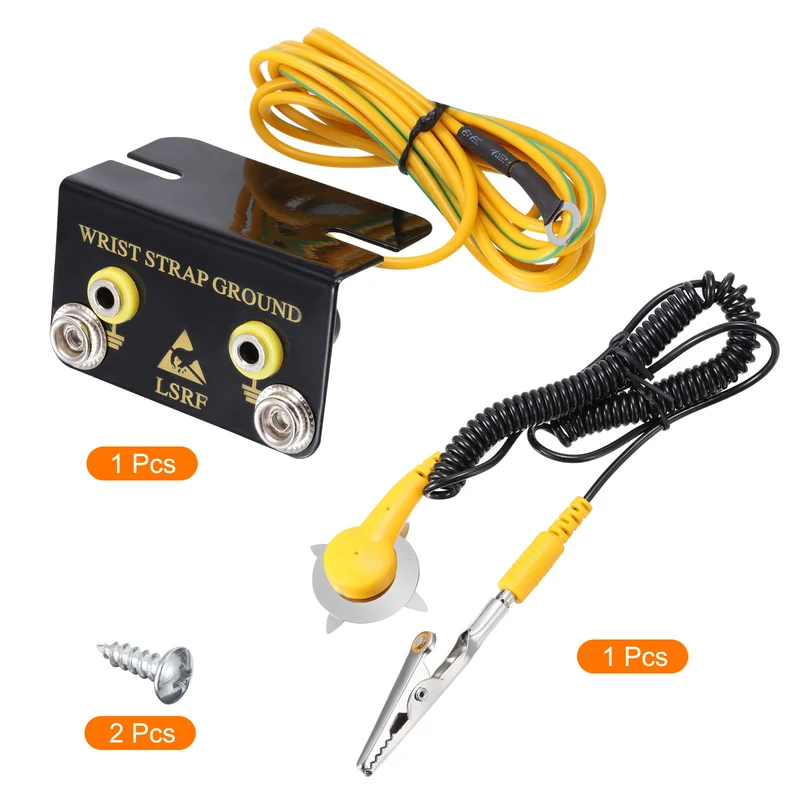 ESD Ground Socket L Shaped ESD Cable Ground Socket for Wrist Strap Grounding Table Mat
