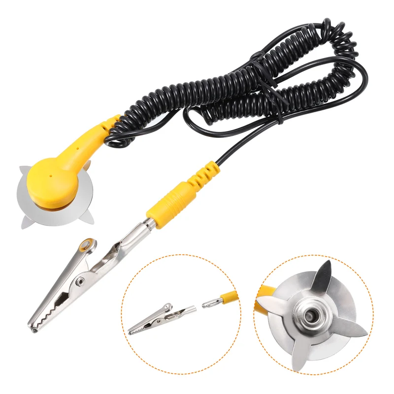 ESD Ground Socket L Shaped ESD Cable Ground Socket for Wrist Strap Grounding Table Mat