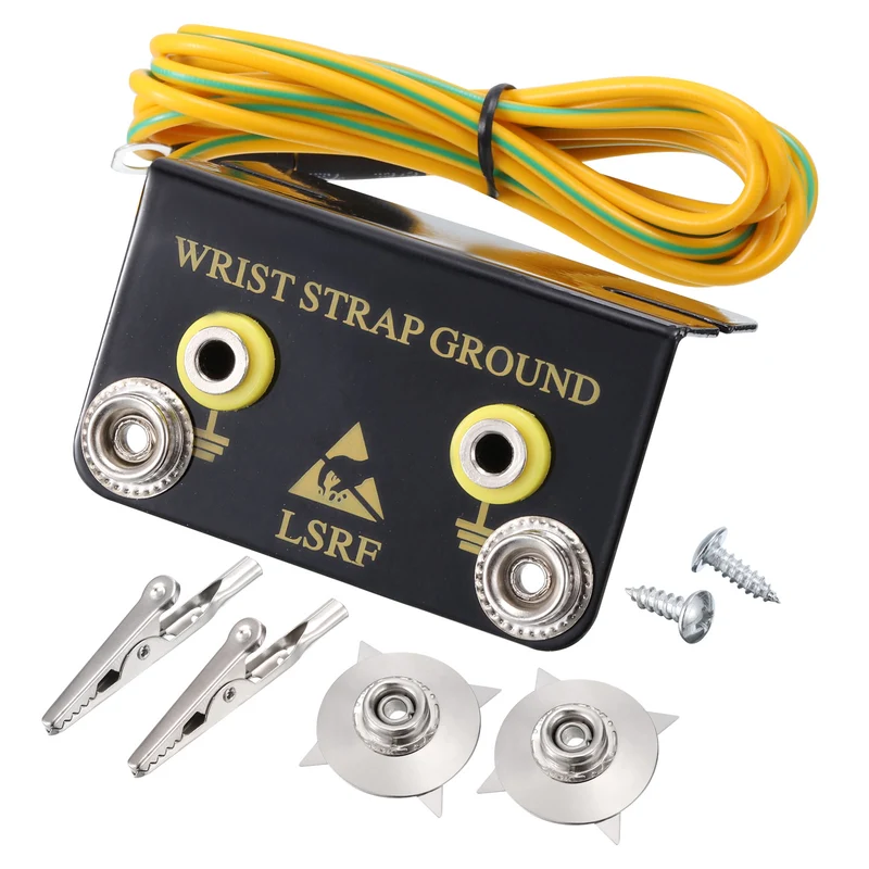 ESD Anti Static Grounding Socket L Shaped ESD Ground Socket Connector for Wrist Strap Grounding