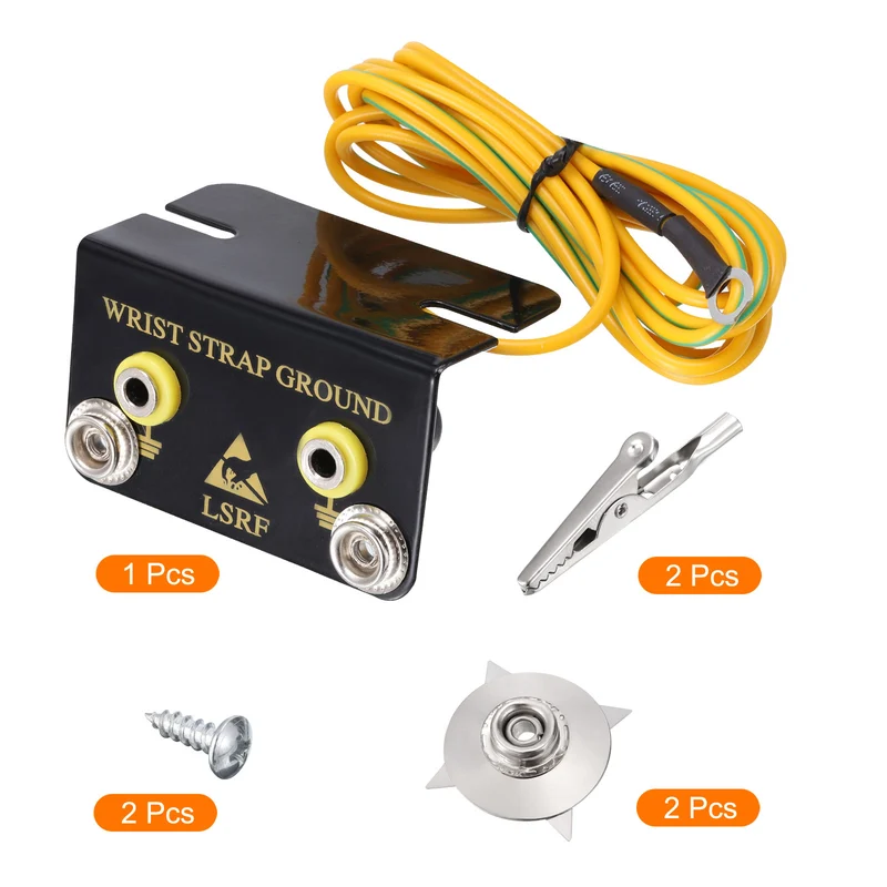 ESD Anti Static Grounding Socket L Shaped ESD Ground Socket Connector for Wrist Strap Grounding