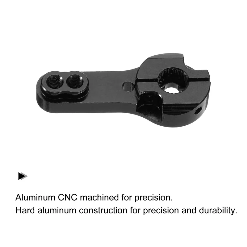 3 Pcs Aluminum Alloy 25T Steering Servo Arm Horn for DIY RC Car, Black