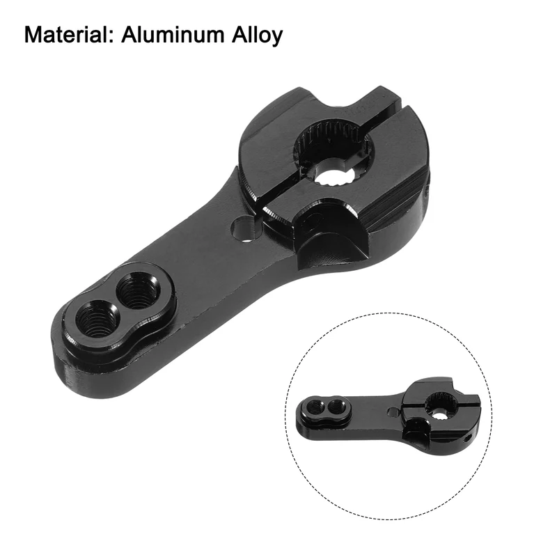 3 Pcs Aluminum Alloy 25T Steering Servo Arm Horn for DIY RC Car, Black