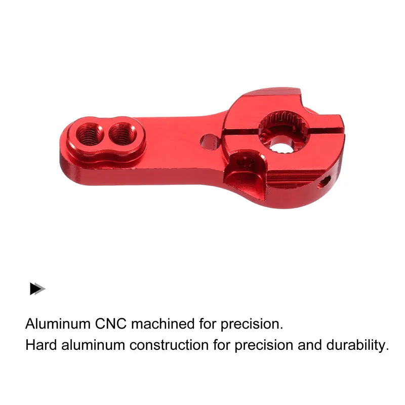 3 Pcs Aluminum Alloy 25T Steering Servo Arm Horn for DIY RC Car, Red