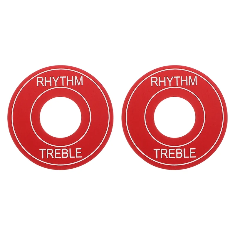 2 Pcs Guitar Toggle Switch Washer, Aluminum Plate for Electric Guitar Red