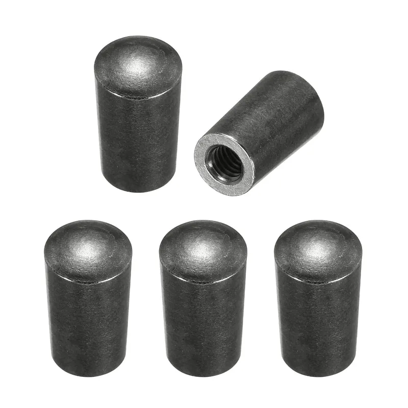 5Pcs 3 Way Guitar Toggle Switch Tip, M4 Brass Threaded for LP, Dark Silver