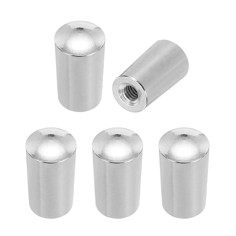 5Pcs 3 Way Guitar Toggle Switch Tip, M3.5 Brass Threaded for LP, Silver