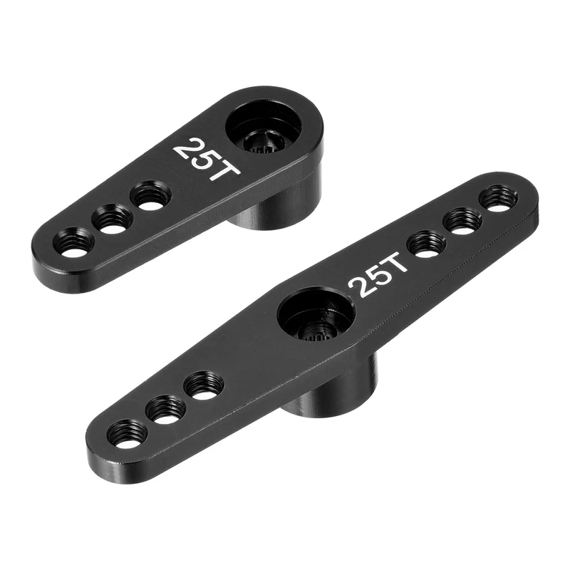 1 Set Aluminum Servo Horn 25T Servo Horn Steering Double Arms Black