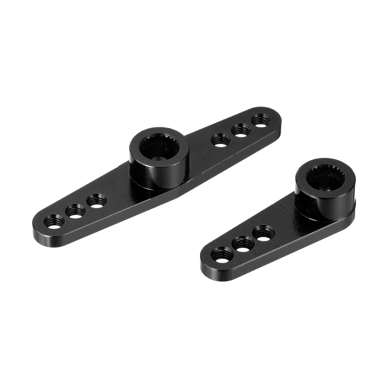 1 Set Aluminum Servo Horn 25T Servo Horn Steering Double Arms Black