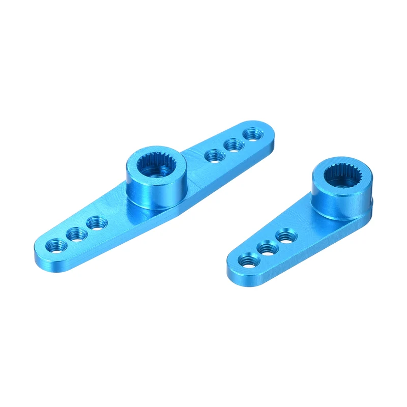1 Set Aluminum Servo Horn 25T Servo Horn Steering Double Arms Sky Blue