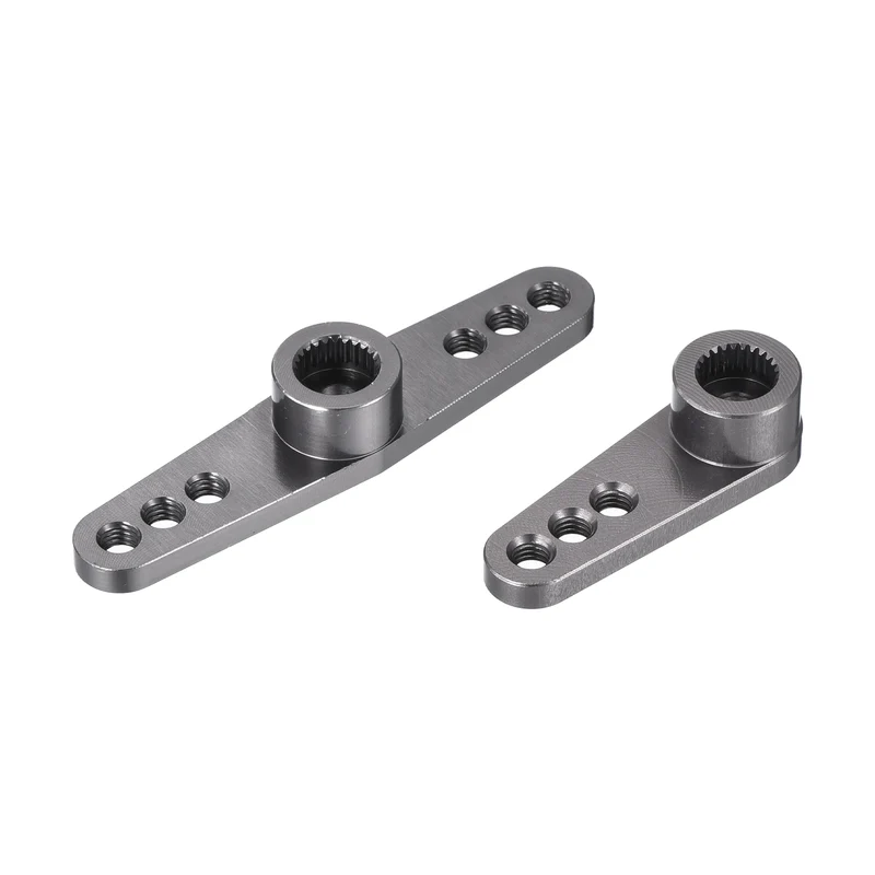 1 Set Aluminum Servo Horn 25T Servo Horn Steering Double Arms Bright Gray