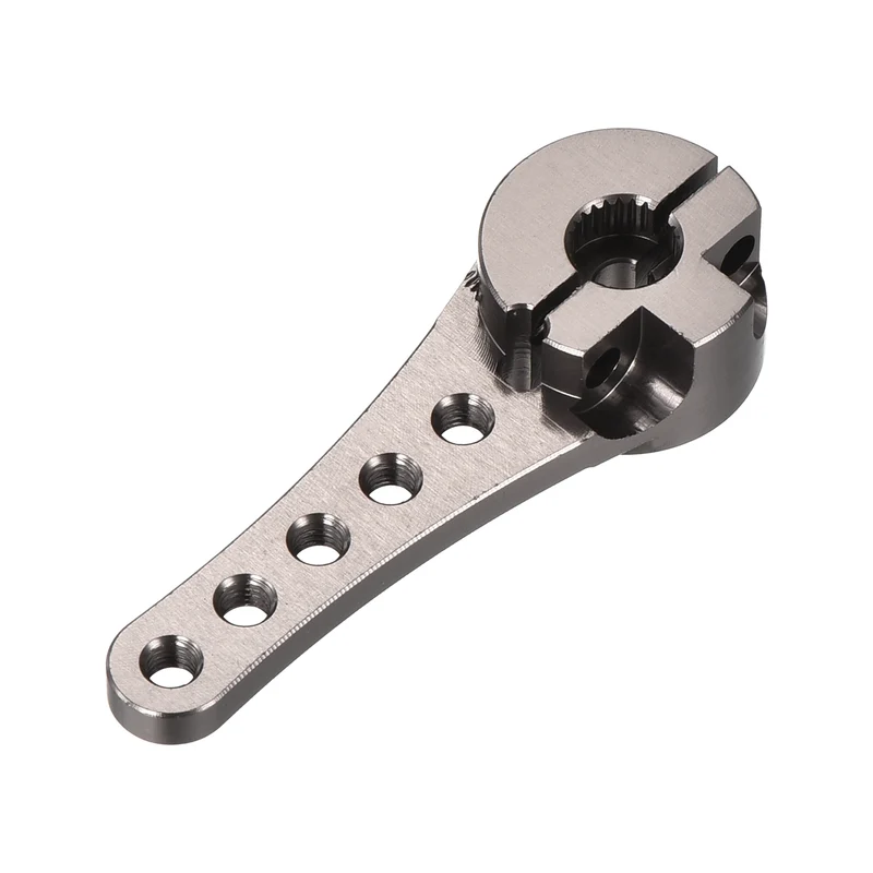3 Pcs Aluminum Servo Horn Long 25T Steering Arm 46mm Length Bright Gray