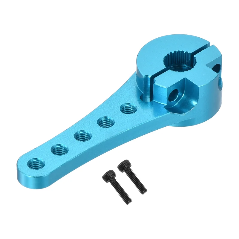 Aluminum Servo Horn Long 25T Steering Arm 46mm Length Sky Blue