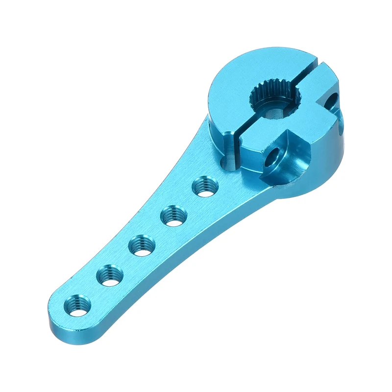 Aluminum Servo Horn Long 25T Steering Arm 46mm Length Sky Blue