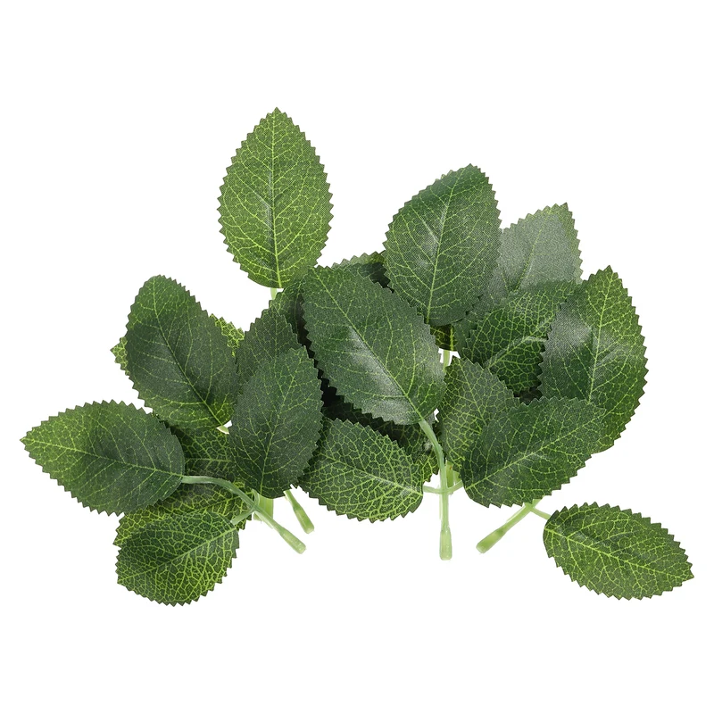 4.7x3.9" Artificial Green Leaves, 90 Pcs Bulk Greenery Leaves Fake Rose Flower Leaves Fake Leaves for Wedding Bouquets Wreaths Decor