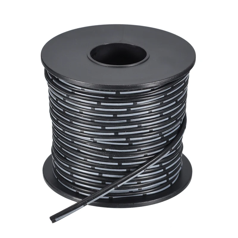 30AWG Ribbon Cable Silicone Wire 2Pin 30 Gauge Ribbon Wire Flat Silicone Cable 30m/100ft Black Stranded Tinned Copper Wire