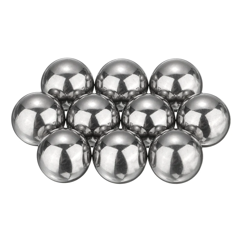 10-Pack Bearing Balls, 10mm 304 Stainless Steel G100 Metal Precision Balls
