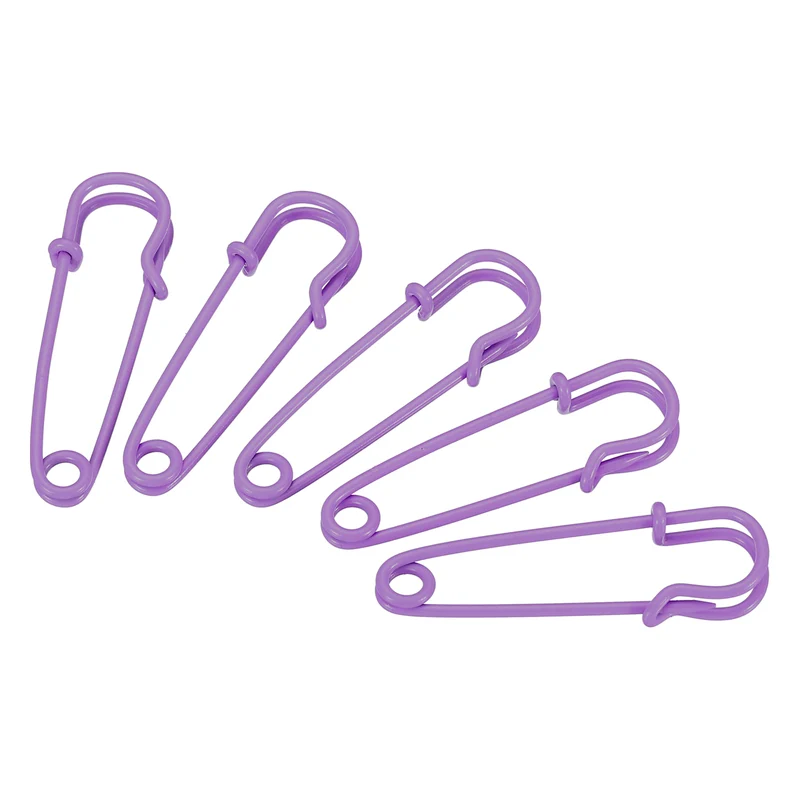 Safety Pins 1.57 Inch Large Metal Sewing Pins Purple 12Pcs