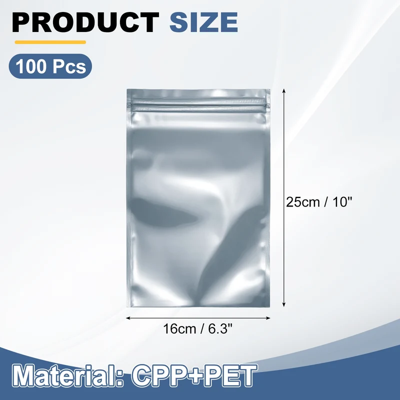100Pcs Anti Static Bags 6.3 x 10 Inch Resealable ESD Shielding Bag