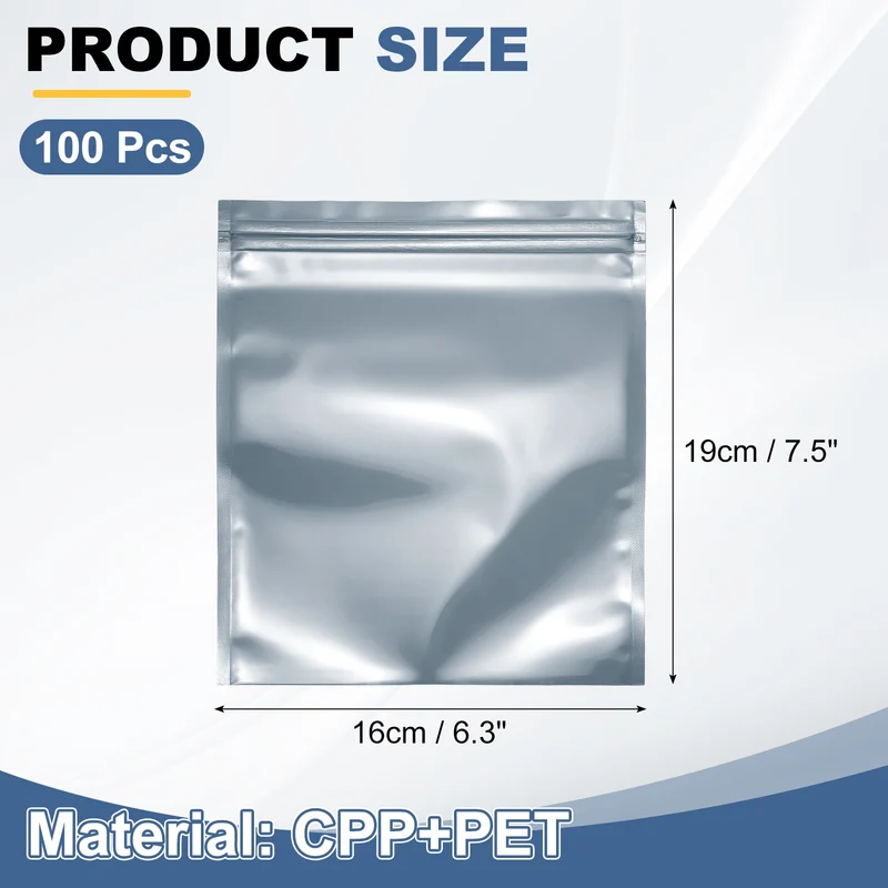 100Pcs Anti Static Bags 6.3 x 7.5 Inch Resealable ESD Shielding Bag