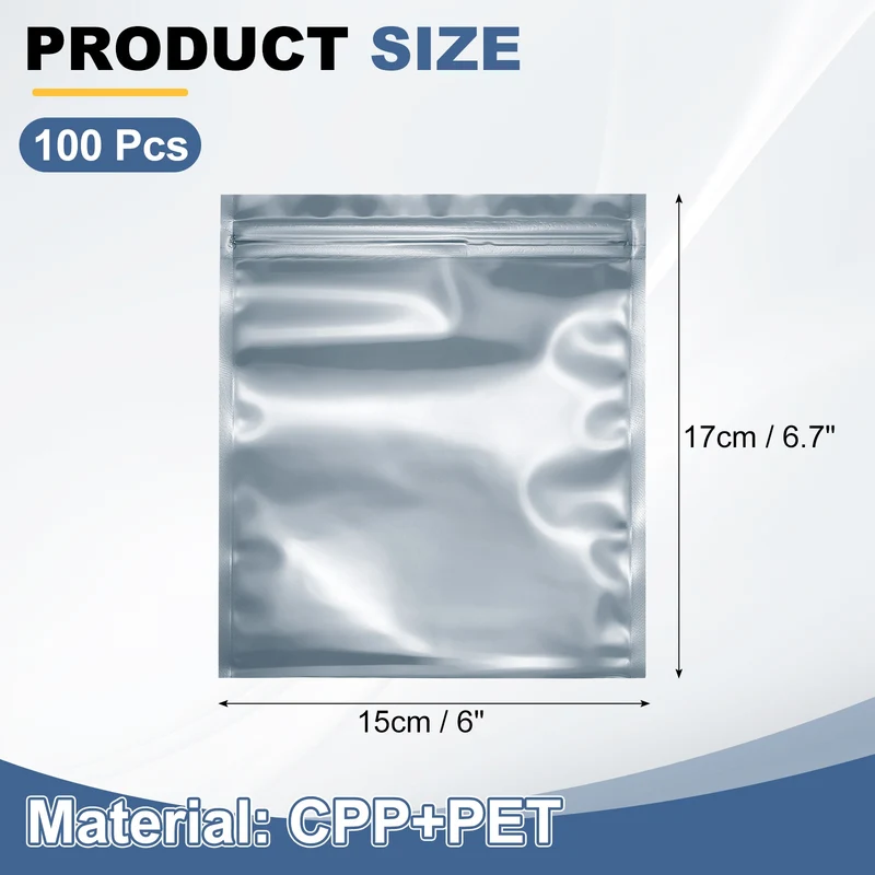 100Pcs Anti Static Bags 6 x 6.7 Inch Resealable ESD Shielding Bag