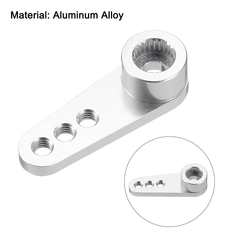 Metal 25T Steering Servo Single Arm Horn Silver for RC Car 4 Pcs