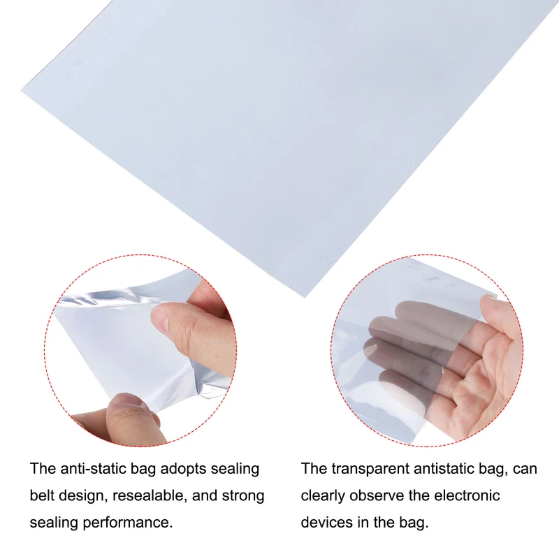 Anti Static Bags Shielding Bag 100pcs 2.4x3.5inch(6x9cm) Open Top with Labels