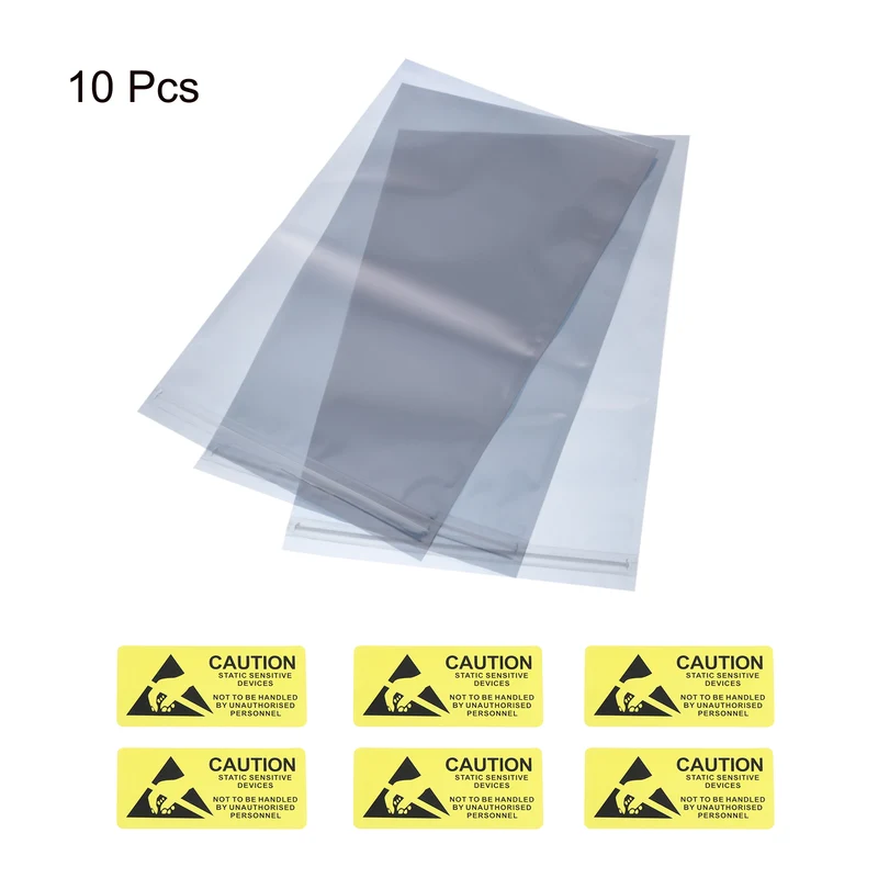 Anti Static Bag Shielding Bag 10pcs 11.8x17.7"(30x45cm) Resealable with Label