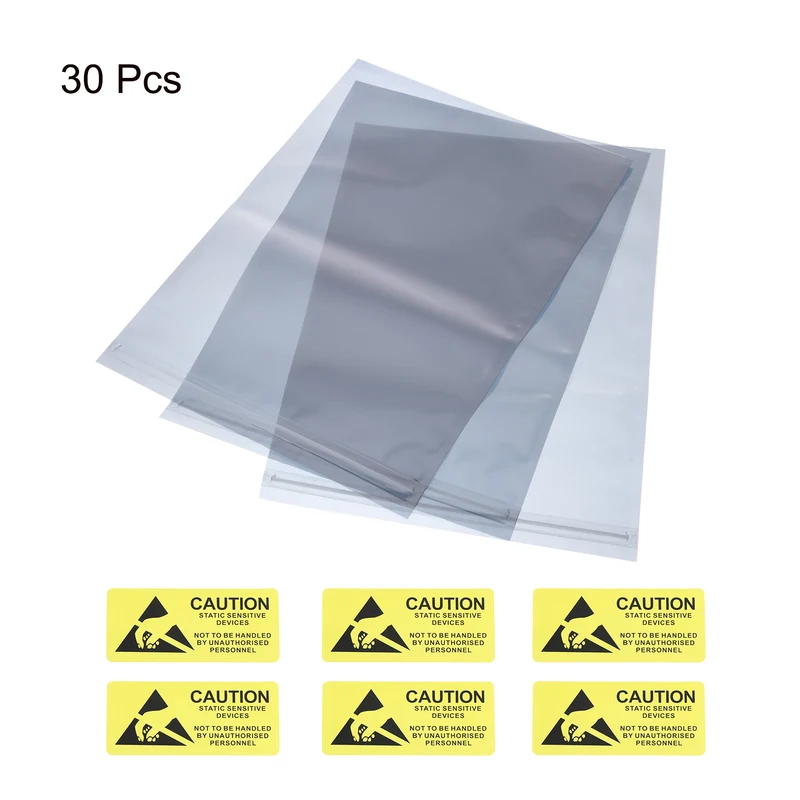 Anti Static Bag Shielding Bag 30pcs 10.2x13.8"(26x35cm) Resealable with Label