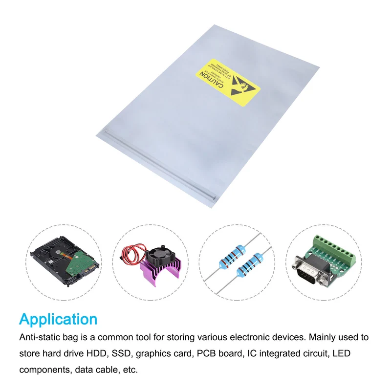Anti Static Bag Shielding Bag 30pcs 10.2x13.8"(26x35cm) Resealable with Label