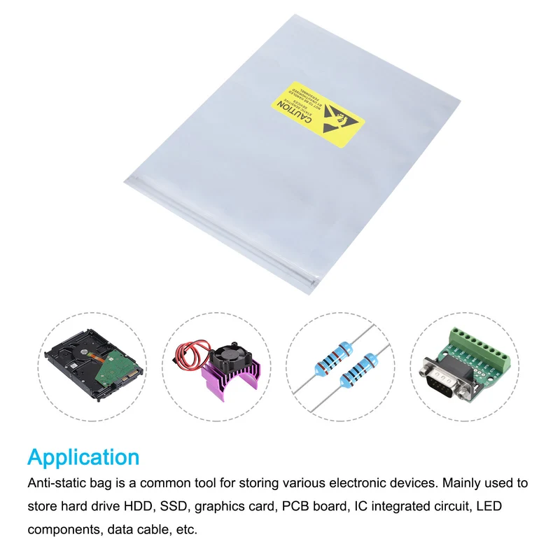 Anti Static Bag Shielding Bag 30pcs 9.8x11.8inch(25x30cm) Resealable with Label
