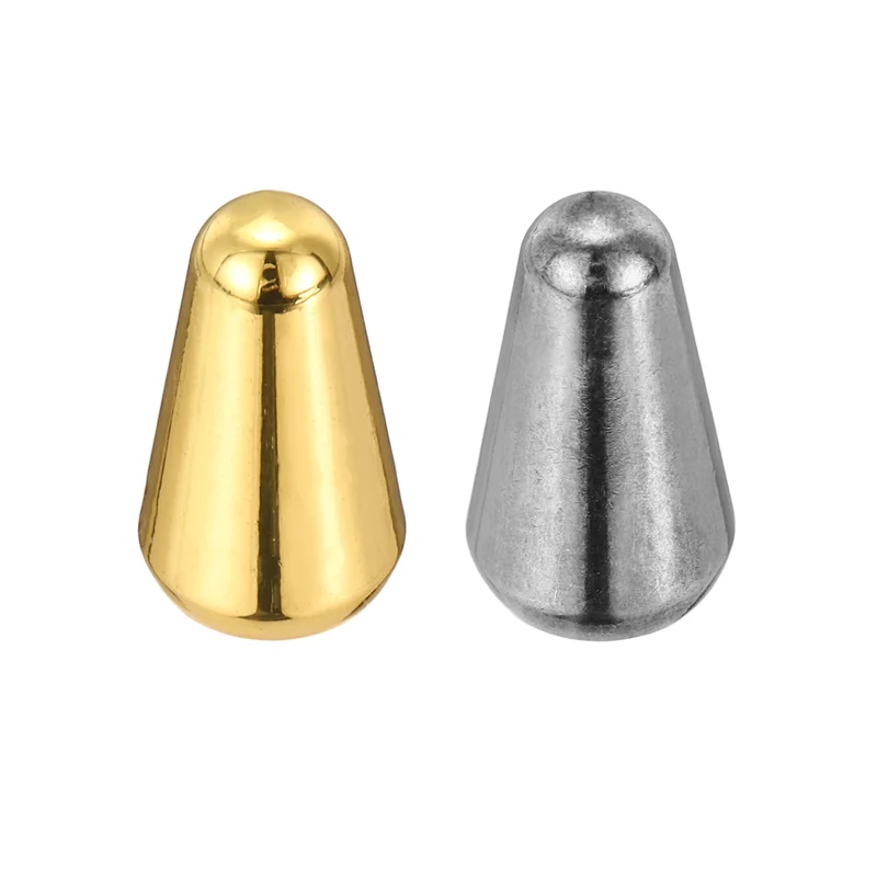 Guitar Toggle Switch Tip 3/5 Way Brass Cross Slot Gold/Matte Black 2Pcs