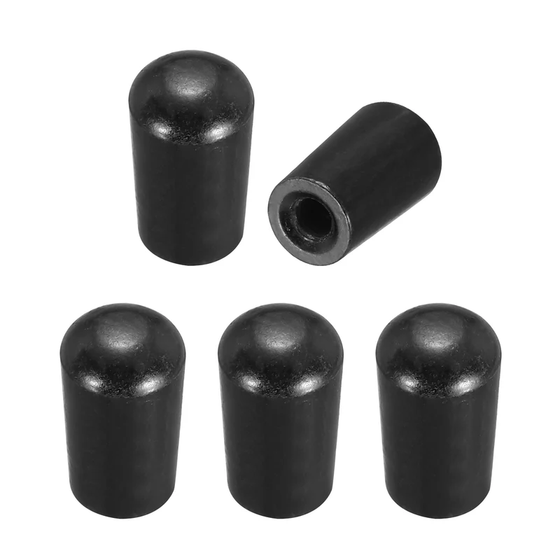 5Pcs 3 Way Guitar Toggle Switch Tip, M3.5 Brass Threaded for LP, Black