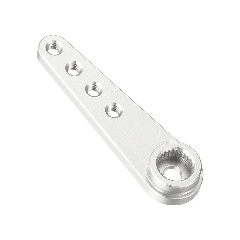 3 Pcs Aluminum Servo Horn Long 25T Steering Arm 37mm Length Silver