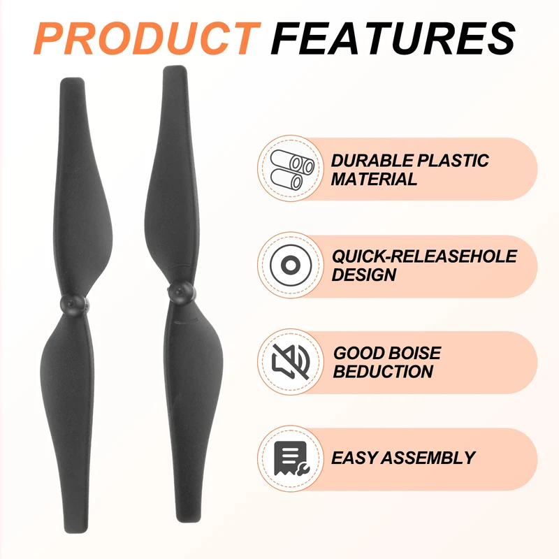 4Pcs 3 Inch Plastic Propellers for Tello RC Quadcopter Gray