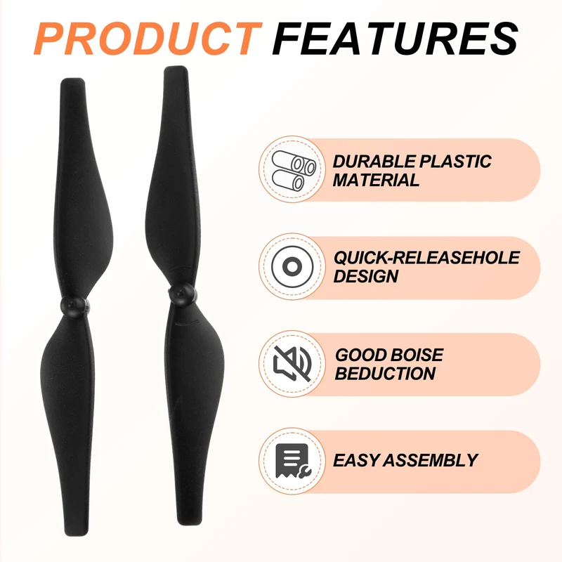 4Pcs 3 Inch Plastic Propellers for Tello RC Quadcopter Black