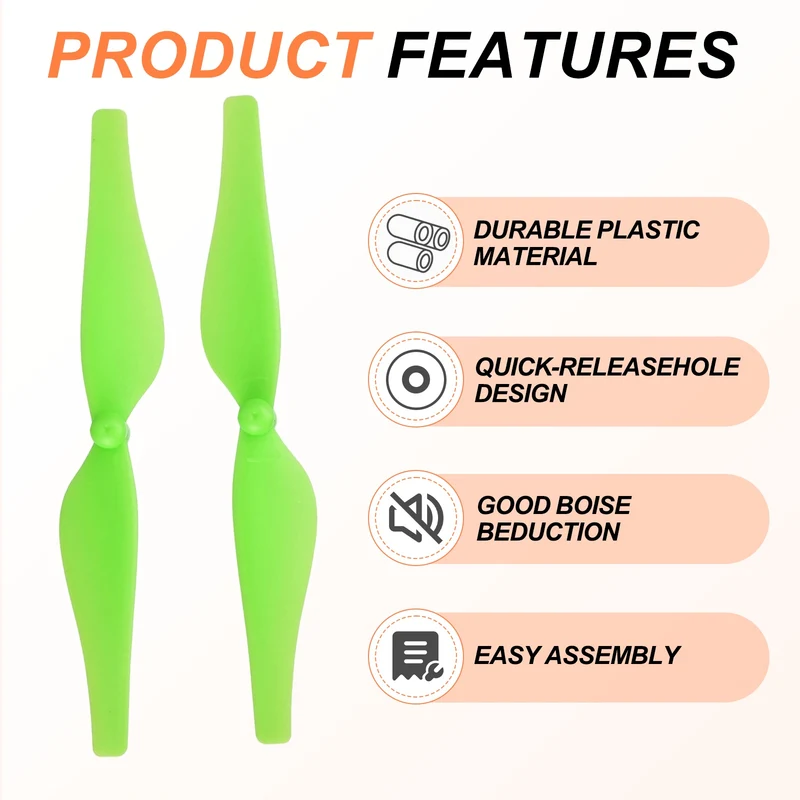 4Pcs 3 Inch Plastic Propellers for Tello RC Quadcopter Green
