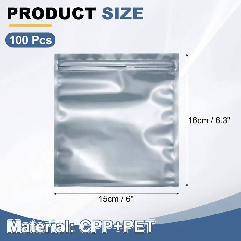 100Pcs Anti Static Bags 6 x 6.3 Inch Resealable ESD Shielding Bag