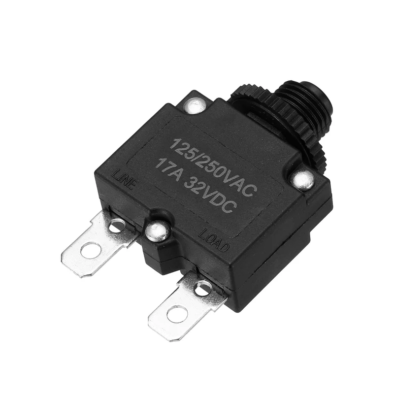 Thermal Circuit Breakers Reset Push Button 17A 125/250VAC 32VDC