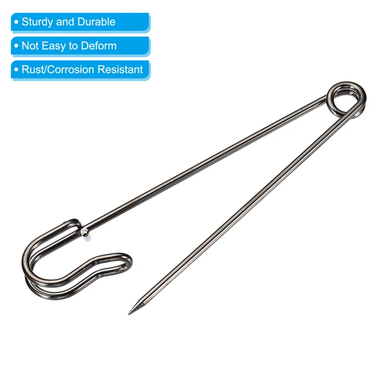 20Pcs Safety Pins 3.94 Inch Large Metal Sewing Pins Black