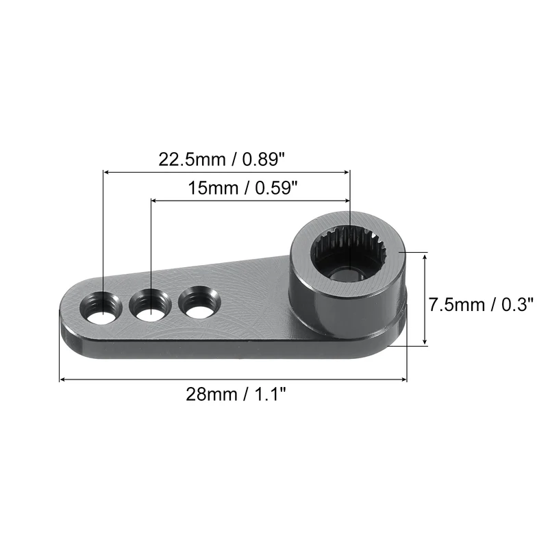 Metal 25T Steering Servo Single Arm Horn Titanium for RC Car 1 Pcs