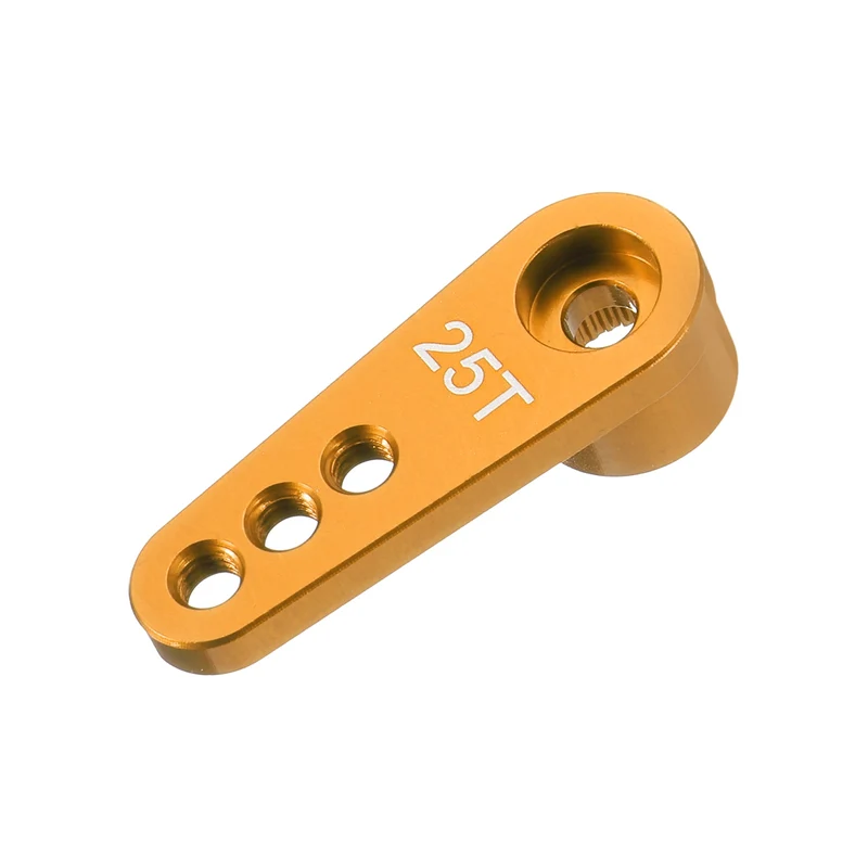 Metal 25T Steering Servo Single Arm Horn Gold for RC Car 1 Pcs