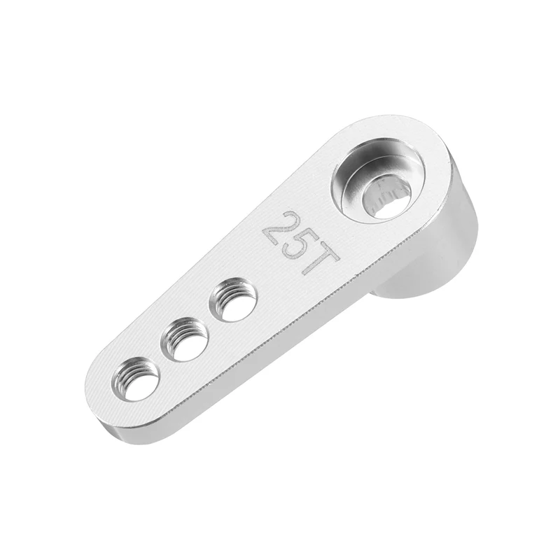 Metal 25T Steering Servo Single Arm Horn Silver for RC Car 1 Pcs