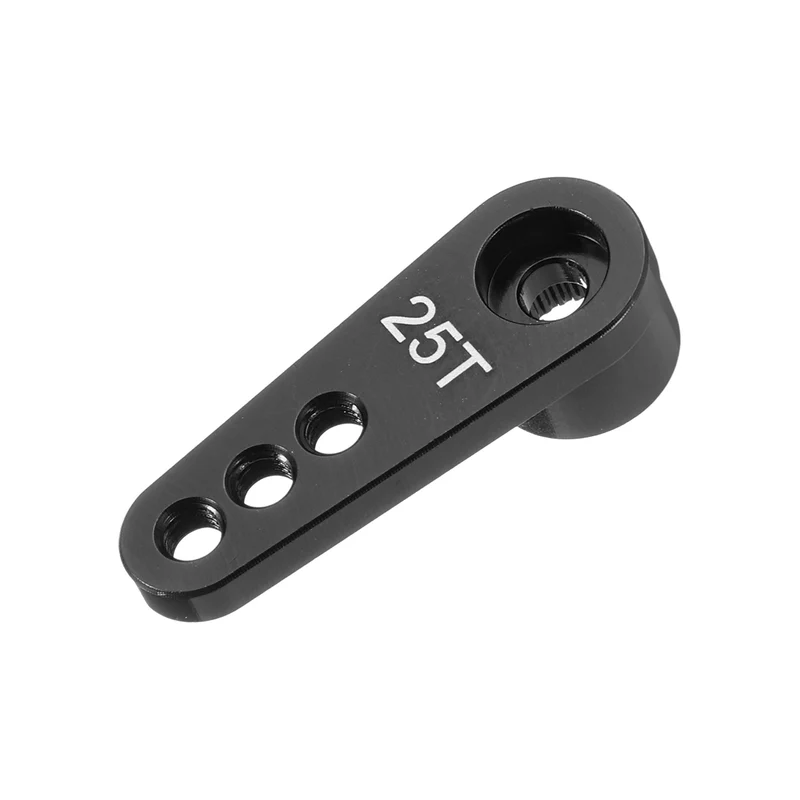 Metal 25T Steering Servo Single Arm Horn Black for RC Car 1 Pcs