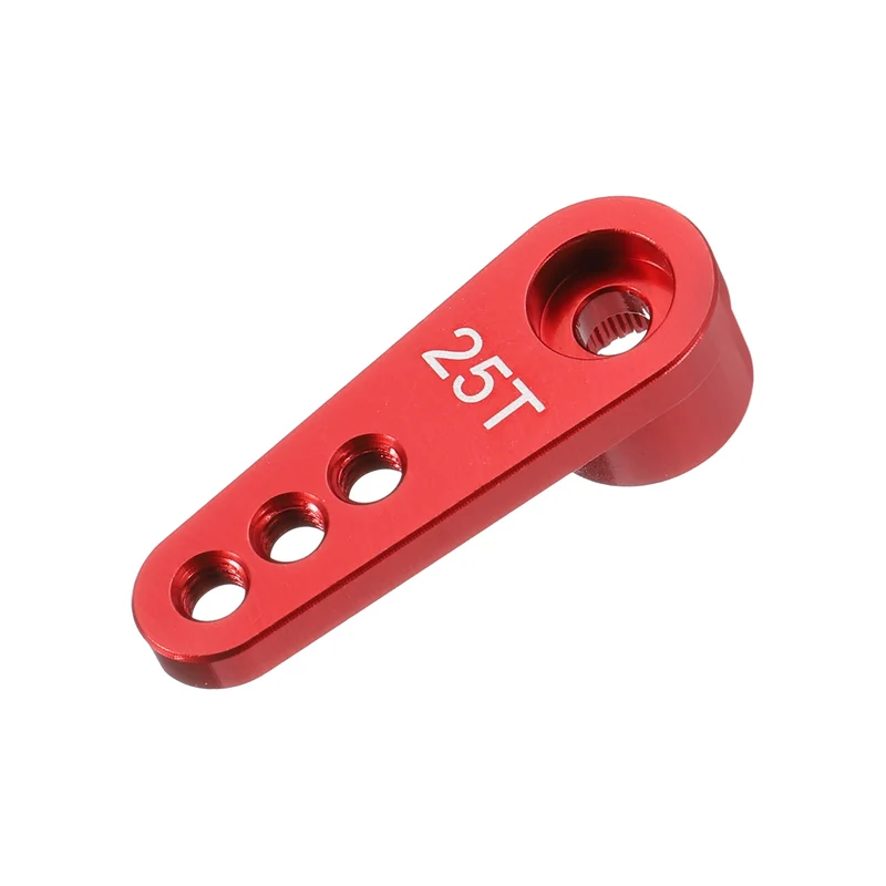 Metal 25T Steering Servo Single Arm Horn Red for RC Car 1 Pcs